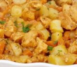 Pollo estofado con verduras rápido y saludable
